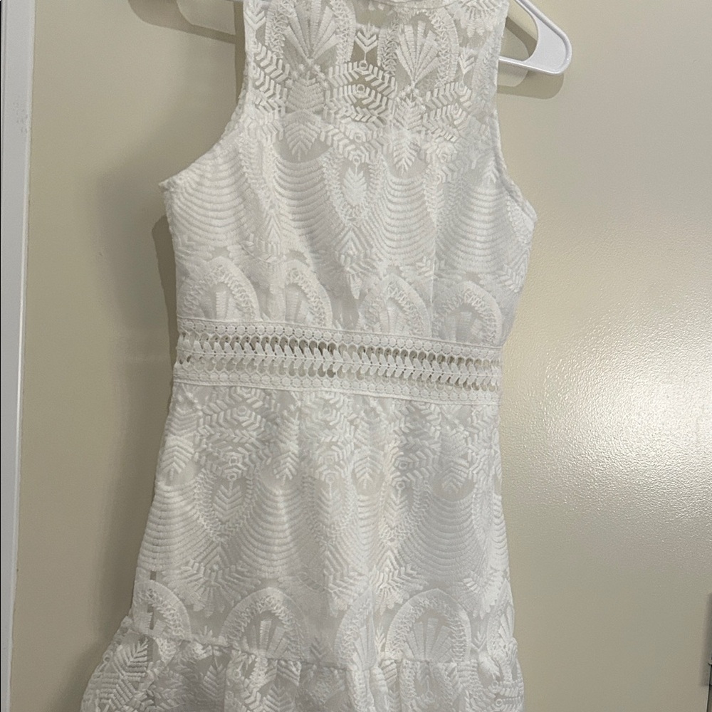 Elegant White Lace Kids Dress